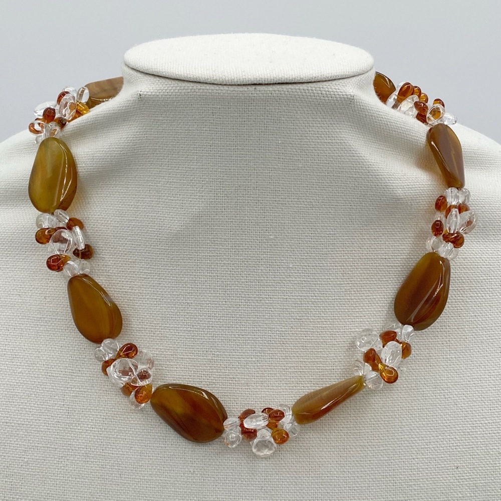 Agate Stone Beaded Necklace